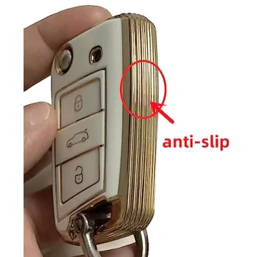 Durable TPU Key Fob Cover for Cadillac Escalade - Black/White