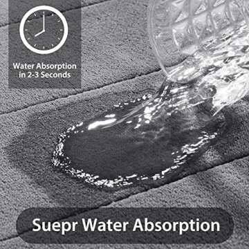 Yimobra 3-Piece Bathroom Rug Set - Memory Foam Comfort