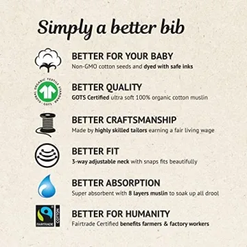 Kishu Baby Organic Infinity Bibs - Stylish & Reversible Bibs for Babies