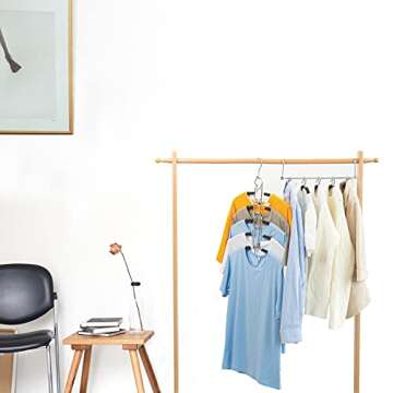 Space Saving Anti-Slip Metal Clothes Hangers - 5 in 1