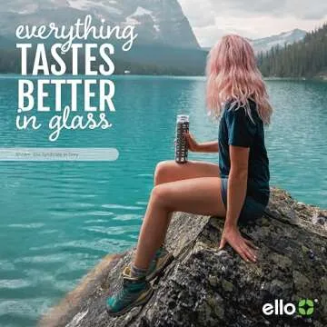 Ello Syndicate 20oz Eco-Friendly Glass Water Bottle