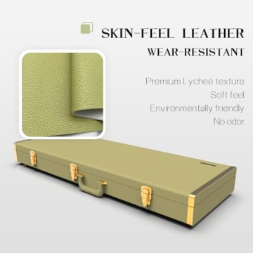 Hard-Shell Bass Guitar Case: Lockable Square Bass Case, 45-Inch Hard-Shell Protective Carrying Case ...