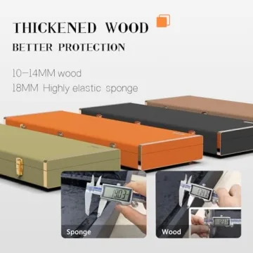 Hard-Shell Bass Guitar Case: Lockable Square Bass Case, 45-Inch Hard-Shell Protective Carrying Case for Bass Guitars (Bass case+multiple accessories, orange)