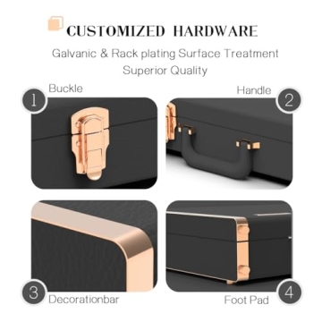 Hard-Shell Bass Guitar Case: Lockable Square Bass Case, 45-Inch Hard-Shell Protective Carrying Case for Bass Guitars (Bass case+multiple accessories, orange)