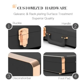 Hard-Shell Bass Guitar Case: Lockable Square Bass Case, 45-Inch Hard-Shell Protective Carrying Case for Bass Guitars (Bass case+multiple accessories, orange)