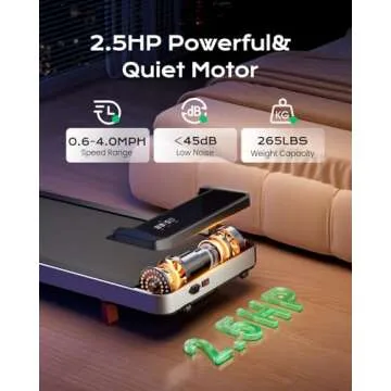 TREAFLOW Walking Pad,Treadmill with Incline for Home Office, 2.5HP Portable Under Desk Treadmill with 265 Lbs Capacity,Remote Control