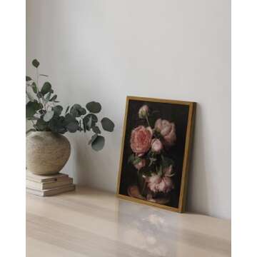 InSimSea Vintage Floral Canvas Prints Art for Home Decor