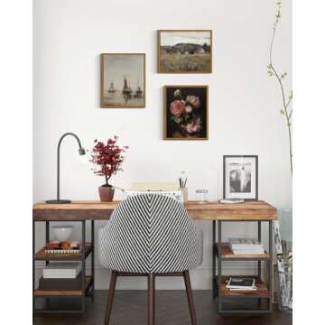 InSimSea Vintage Floral Canvas Prints Art for Home Decor