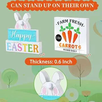 YOTNUS Easter Decor 7 PCS Tiered Tray Set with Gnomes