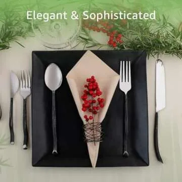 Ibambo 200 Pack 100% Bamboo Entertain Dinner Napkins - 3-Ply FSC Certified Disposable Napkins | 7.5x8.5 Inch Folded Bamboo Napkins for Special Events & Occasions | Large Heavy Duty Compostable Napkins