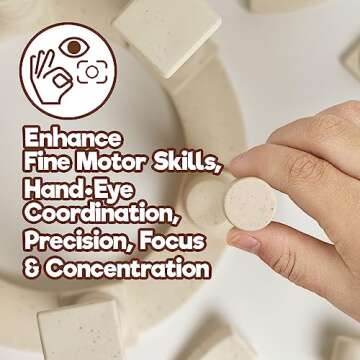 Taksa Toys Ancient Greek Dome Stem Toys Educational Stackable Building Blocks, for Kids Ages 7 8 9 10+ Years Old, Indoor Premium Architectural Kit Construction Games, Montessori Children Toys 54 Pcs