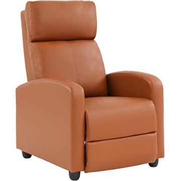 FDW Recliner Chair Push Back Sofa Home Theater Seating with Lumbar Support and Leather Padded Seat B...