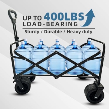 Heavy Duty Collapsible Beach Wagon with 400LBS Capacity