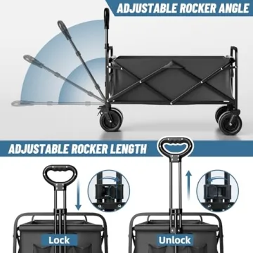 Heavy Duty Collapsible Beach Wagon with 400LBS Capacity