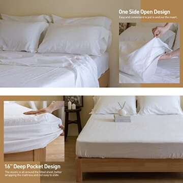 Luxury Belgian Linen Sheet Set - King Size Soft Bedding