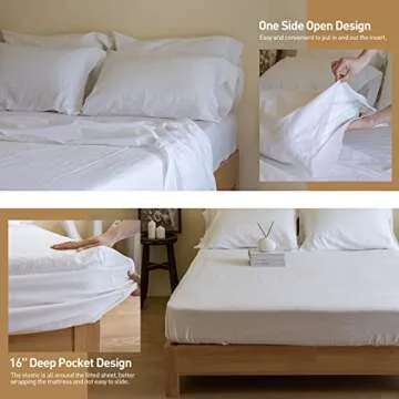 Luxury Belgian Linen Sheet Set - King Size Soft Bedding