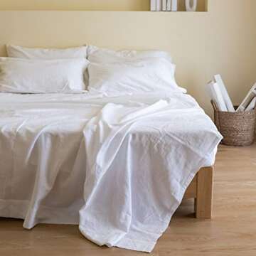 Luxury Belgian Linen Sheet Set - King Size Soft Bedding
