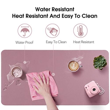 Dual Sided PU Leather Desk Pad for Office or Home