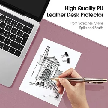 Dual Sided PU Leather Desk Pad for Office or Home