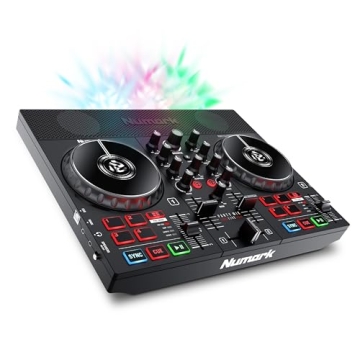 Numark Party Mix Live - DJ Controller with Built in Speakers, Party Lights and DJ Mixer, Complete Dj...
