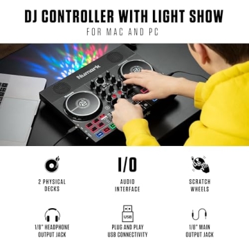 Numark Party Mix Live DJ Controller with Speakers and Lights