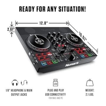Numark Party Mix Live DJ Controller with Speakers and Lights