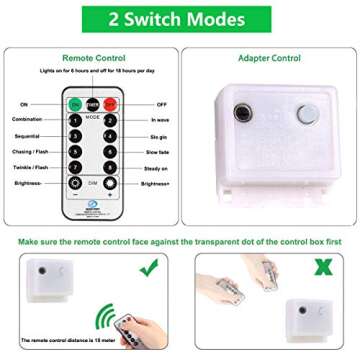 MIBOTE Globe Led String Lights, 55ft 112 Leds Colored Fairy Lights Waterproof Plug in String Lights for Halloween Outdoor Indoor Bedroom Patio Garden Party Wedding Patio Christmas Xmas Tree