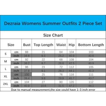 Dezraia White Two Piece Outfits for Women Summer Wide Leg Pants Sets Cute Beach Outfits Small