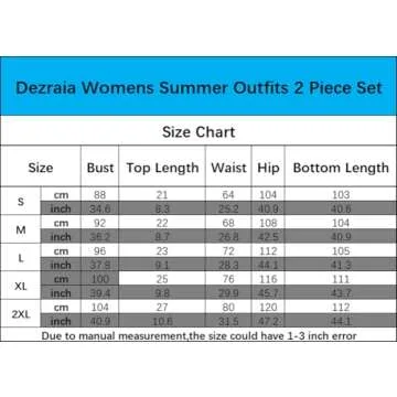 Shop Dezraia White Women's Two Piece Summer Outfit