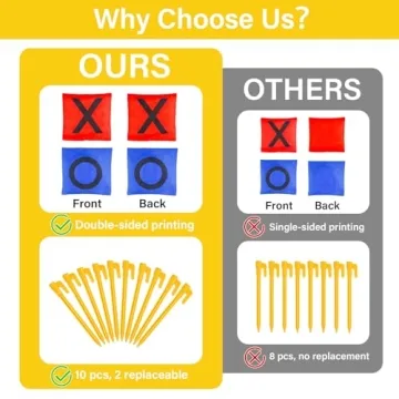 Giant Tic Tac Toe Game Set for Outdoor Family Fun