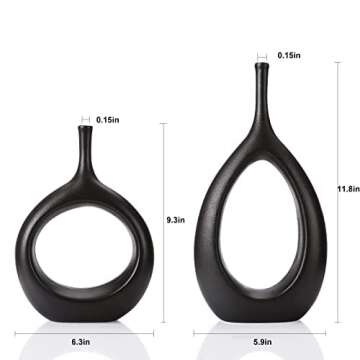 Stylish Ceramic Hollow Vases Set for Modern Decor