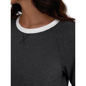 AUTOMET Women's Color Block Long Sleeve Tops for Fall
