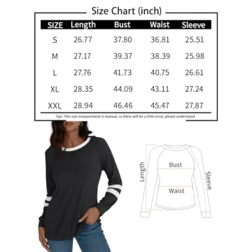 AUTOMET Women's Color Block Long Sleeve Tops for Fall