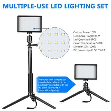 Neewer 5600K LED Video Light 2-Pack with Remote Control