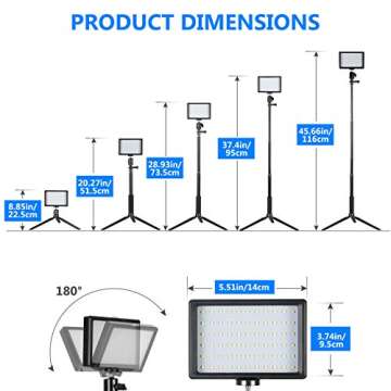 Neewer 5600K LED Video Light 2-Pack with Remote Control