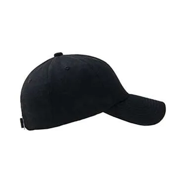 Hats for Men Classic Low Profile Adjustable Strapback Cotton Dad Hats Baseball Caps for Men and Women （Black）