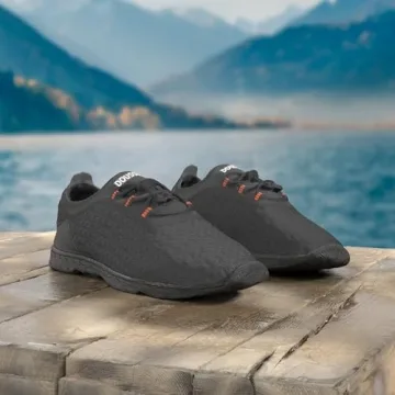 DOUSSPRT Men's Aqua Shoes - Quick Dry, All Black Size 10.5