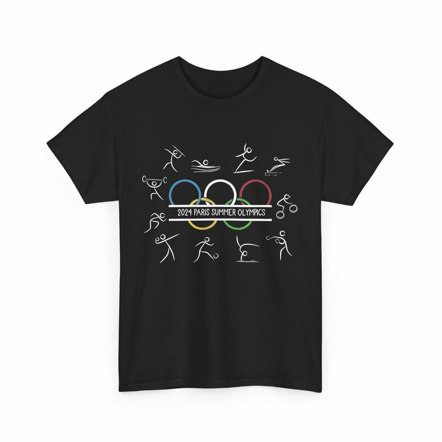 2024 Paris Olympics Heavy Cotton Athletic T-Shirt