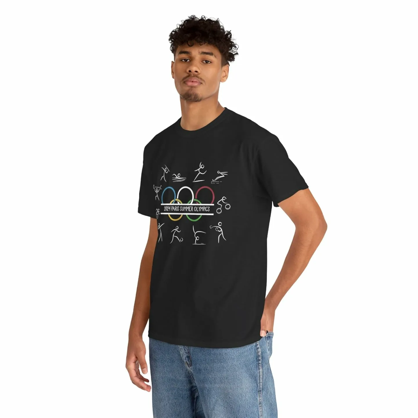 2024 Paris Olympics Heavy Cotton Athletic T-Shirt