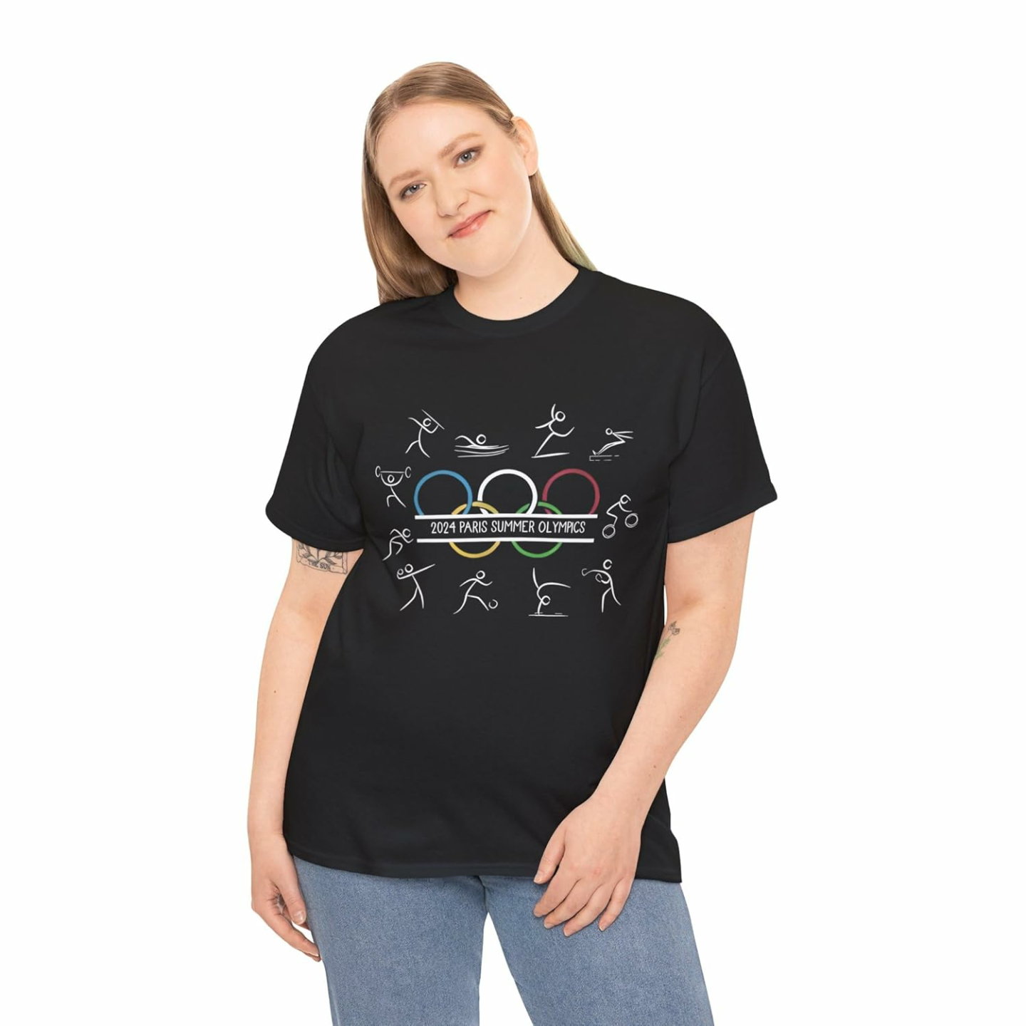 2024 Paris Olympics Heavy Cotton Athletic T-Shirt
