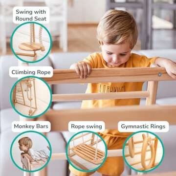 Indoor Climbing Gym for Kids 1-4 | Scandinavian Play Set