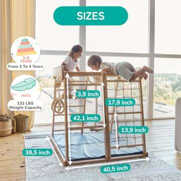 Indoor Climbing Gym for Kids 1-4 | Scandinavian Play Set