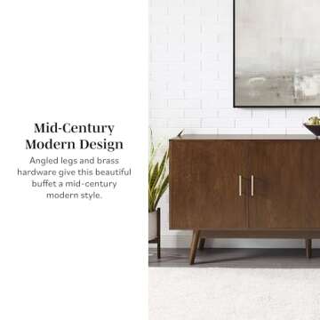 Walker Edison Modern Buffet Sideboard for Dining Rooms