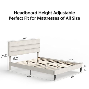 BONSOIR Queen Bed Frame - Easy Assembly & Stylish Design