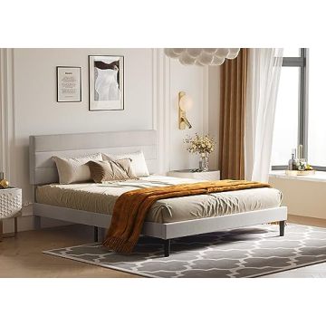 BONSOIR Queen Bed Frame - Easy Assembly & Stylish Design