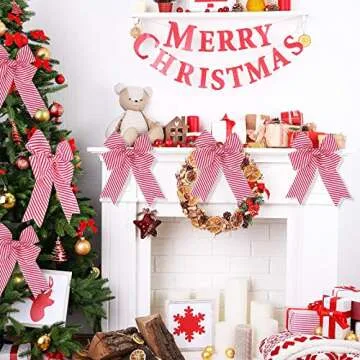 Christmas Peppermint Stripe Ribbon for DIY and Decor