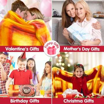 Jorbest Waffles Blanket Adult Kids and Baby Size for Birthday Gifts, Double Sided Food Throw Blanket Funny Gifts for Women Men Teen, 285 GSM Soft Flannel Taco Blanket (Brown, 71 inches)