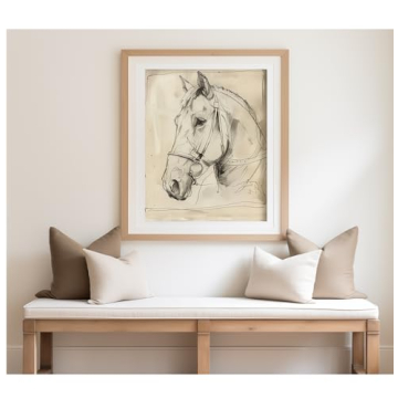 Horse Sketch Vintage Art Print - Perfect Equestrian Decor