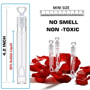 Mini Heart Bubble Wands - Perfect for Weddings and Occasions