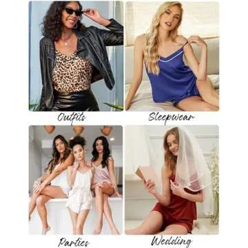 Ekouaer Satin Pajamas Women's Soft Sleepwear Lingerie Silk Cami Shorts Set Nightwear Black,XX-Large